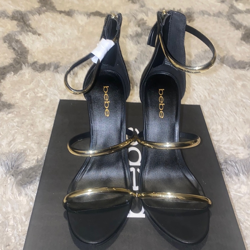 **NWT BLACK & GOLD BEBE BERDINE SZ: 8***
